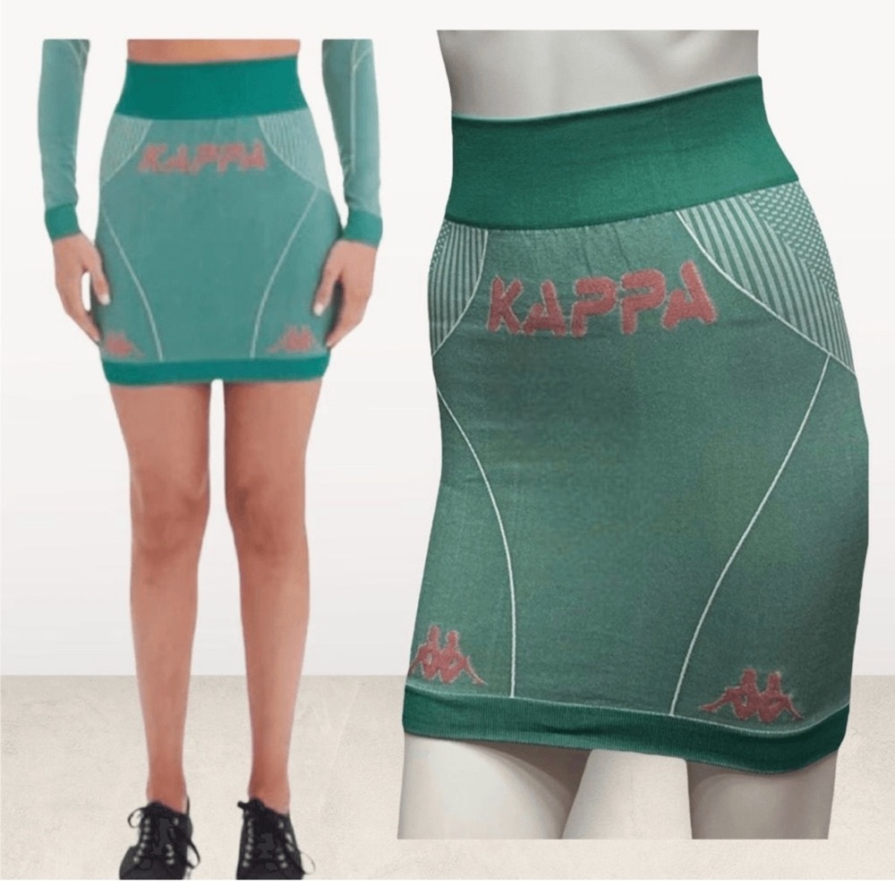 Kappa Women’s xs/s Green/Red Bodycon Authentic Leszno Skirt